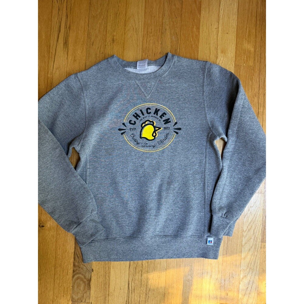 Bojangles Russell Athletic Gray Crewneck Graphic Pullover Sweatshirt Small